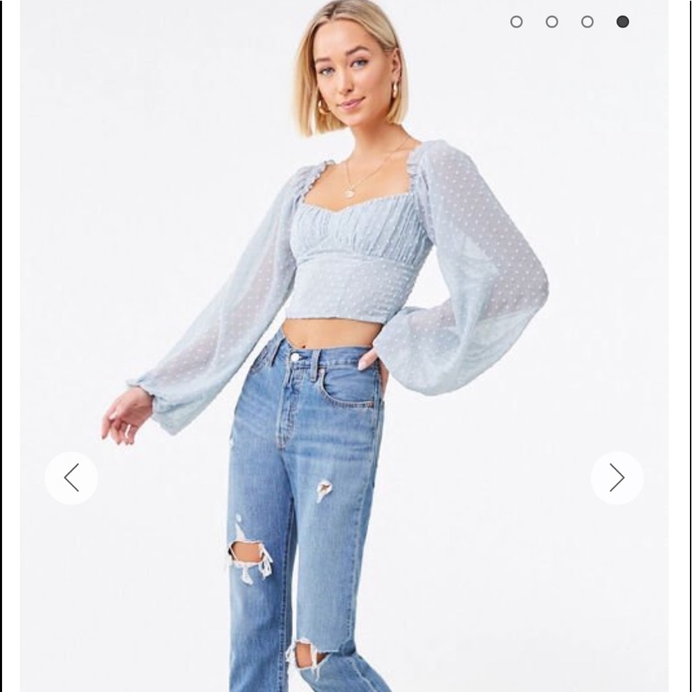 Forever 21 clip dot crop top